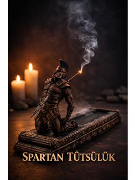 Spartan Savaşçı Dekoratif Tütsülük – Antik Heykel Tütsü Standı Ev Ofis Masa Dekoru