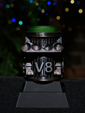 V8 Motor Bakır Efektli Bardak